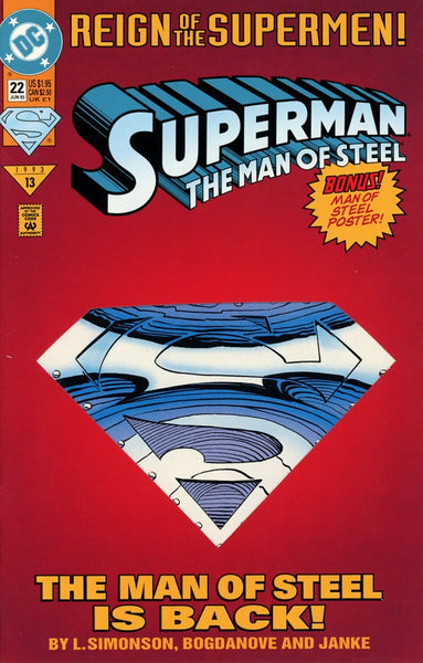 Superman: The Man of Steel #22 (Jon Bogdanove Die-Cut Variant) (1993)