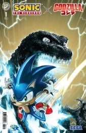 SONIC THE HEDGEHOG X GODZILLA #1 : Clayton Crain Cover D   (2026)