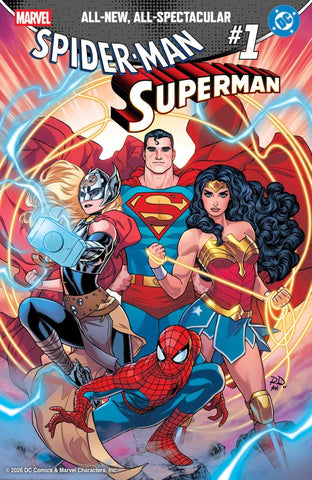 Marvel / DC: Spider-Man / Superman #1 Russell Dauterman Variant  (On Sale Mid-April 2026)