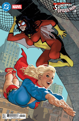 DC/MARVEL: SUPERMAN/SPIDER-MAN #1 : Adam Hughes Supergirl 70's/Spider-Woman 70's Cover I   (2026)