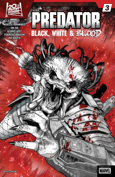 PREDATOR: BLACK WHITE & BLOOD #3 : Martin Coccolo Cover A   (2025)