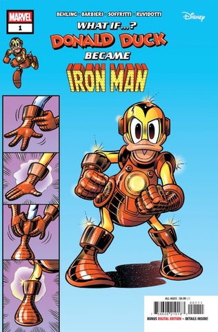 WHAT IF DONALD DUCK BECAME IRON M #1 : Donald Soffritti Cover A (2025)